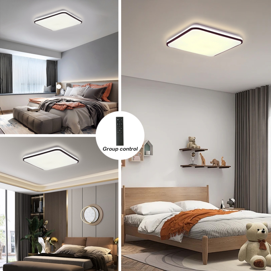Brilagi - LED Plafon ściemnialny SMART LED/36W/230V 3000-6000K 45x45 cm Wi-Fi Tuya + pilot zdalnego sterowania