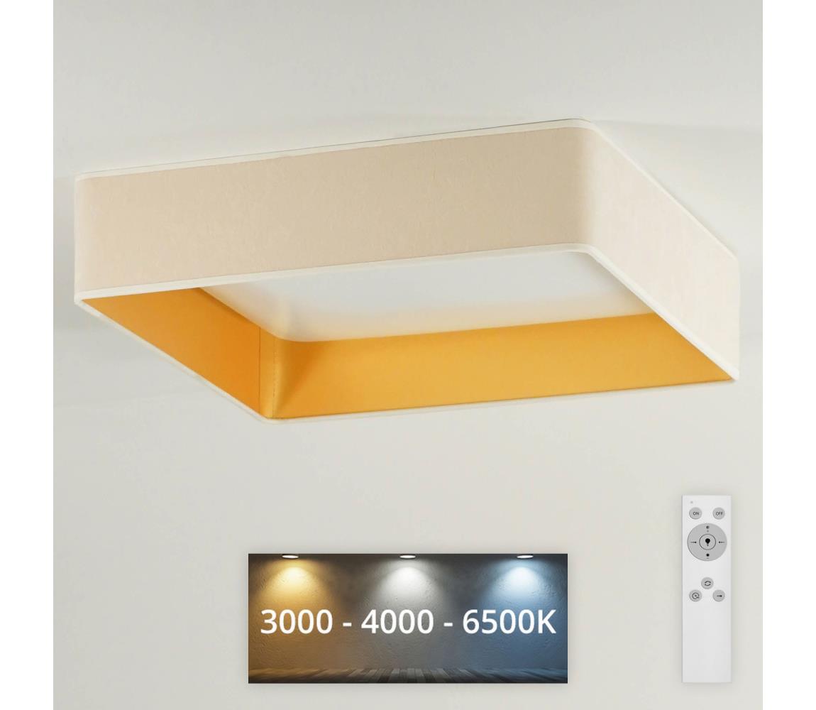 Brilagi - Oświetlenie ściemnialne LED VELVET SQUARE LED/24W/230V + pilot kremowe