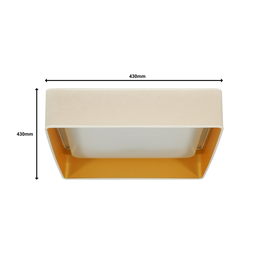 Brilagi - LED Plafon ściemnialny VELVET SQUARE LED/24W/230V 3000/4000/6500K + pilot zdalnego sterowania kremowy
