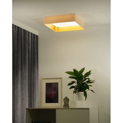 Brilagi - LED Plafon ściemnialny VELVET SQUARE SMART LED/36W/230V 2700-6500K Wi-Fi Tuya + pilot zdalnego sterowania kremowy