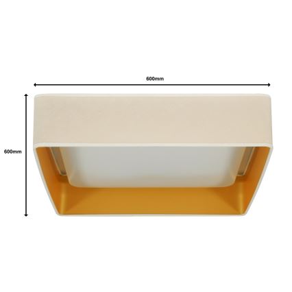 Brilagi - LED Plafon ściemnialny VELVET SQUARE SMART LED/36W/230V 2700-6500K Wi-Fi Tuya + pilot zdalnego sterowania kremowy
