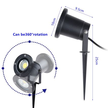 Brilagi - Oświetlenie zewnętrzne SPIKE 1xGU10/50W/230V IP65
