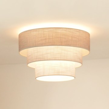 Brilagi - Plafon ALASKA LUNETA 1xE27/15W/230V śr. 45 cm szary/kremowy