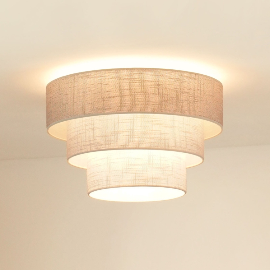Brilagi - Plafon ALASKA LUNETA 1xE27/15W/230V śr. 45 cm szary/kremowy