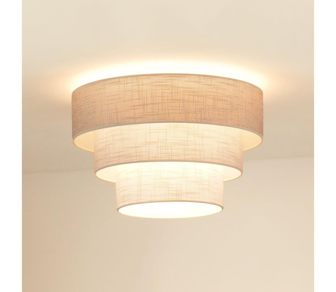 Brilagi - Plafon ALASKA LUNETA 1xE27/15W/230V śr. 45 cm szary/kremowy
