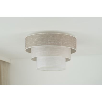 Brilagi - Plafon ALASKA LUNETA 1xE27/15W/230V śr. 45 cm szary/kremowy