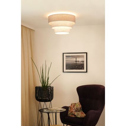 Brilagi - Plafon ALASKA LUNETA 1xE27/15W/230V śr. 45 cm szary/kremowy
