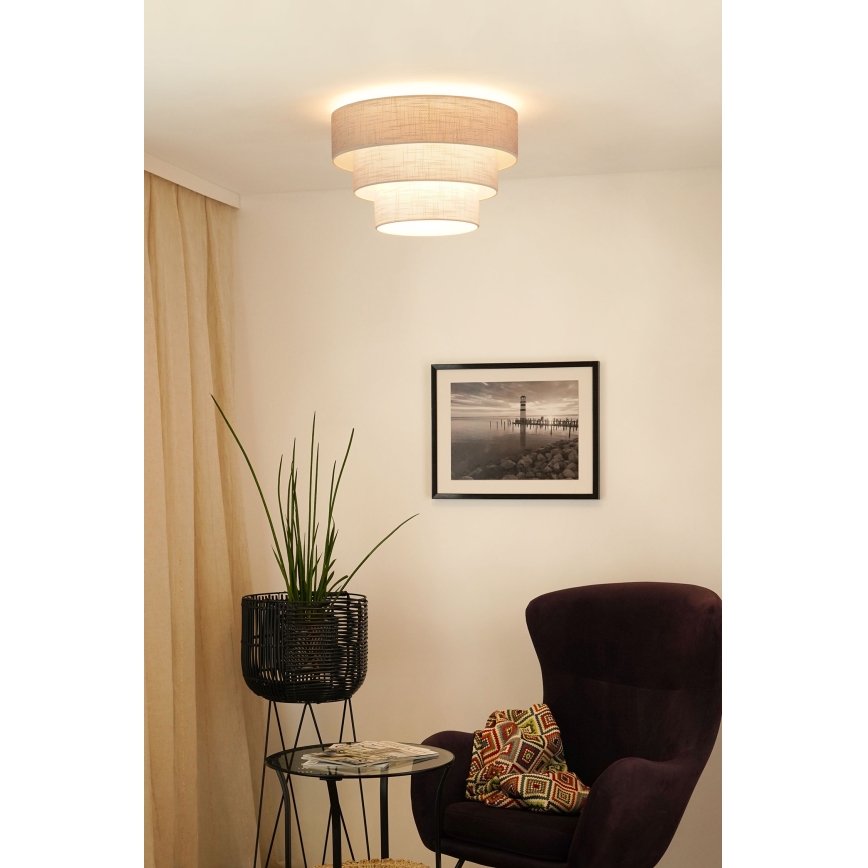 Brilagi - Plafon ALASKA LUNETA 1xE27/15W/230V śr. 45 cm szary/kremowy