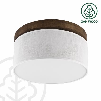 Brilagi - Plafon BELLADONNA 1xE27/15W/230V śr. 30 cm biały/dąb