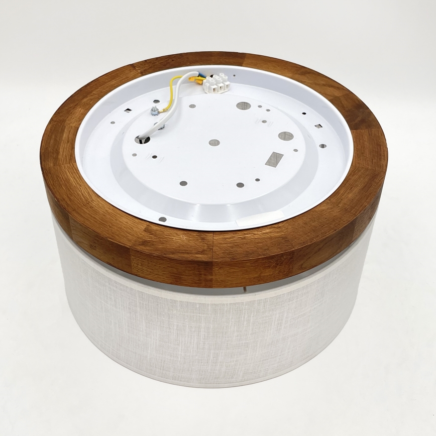 Brilagi - Plafon BELLADONNA 1xE27/15W/230V śr. 30 cm biały/dąb wiśnia