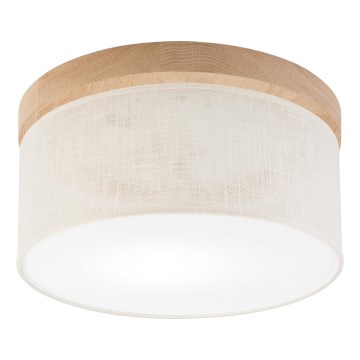 Brilagi - Plafon BELLADONNA 1xE27/15W/230V śr. 30 cm kremowy/dąb