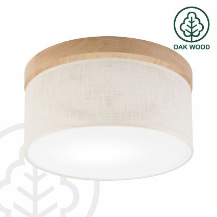 Brilagi - Plafon BELLADONNA 1xE27/15W/230V śr. 30 cm kremowy/dąb