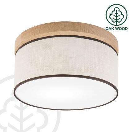 Brilagi - Plafon BELLADONNA 1xE27/15W/230V śr. 30 cm kremowy/dąb