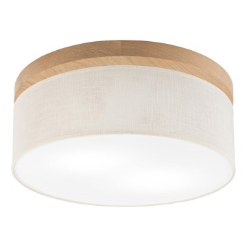 Brilagi - Plafon BELLADONNA 2xE27/15W/230V śr. 40 cm kremowy/dąb