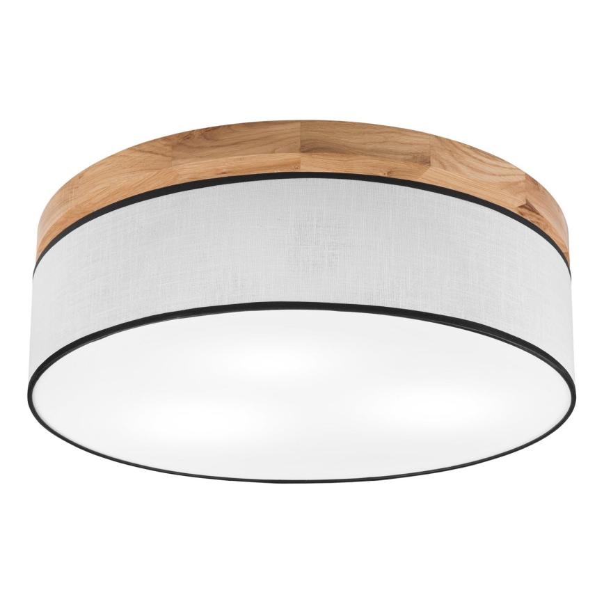 Brilagi - Plafon BELLADONNA 3xE27/15W/230V śr. 50 cm biały/dąb