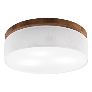 Brilagi - Plafon BELLADONNA 3xE27/15W/230V śr. 50 cm biały/dąb wiśnia