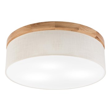 Brilagi - Plafon BELLADONNA 3xE27/15W/230V śr. 50 cm kremowy/dąb