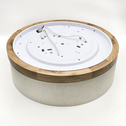 Brilagi - Plafon BELLADONNA 3xE27/15W/230V śr. 50 cm kremowy/dąb
