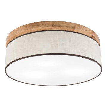 Brilagi - Plafon BELLADONNA 3xE27/15W/230V śr. 50 cm kremowy/dąb