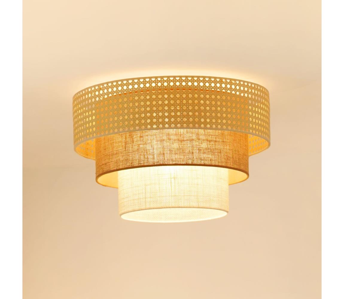 Brilagi - Plafon CEDAR LUNETA 1xE27/15W/230V śr. 45 beżowy/brązowy/kremowy