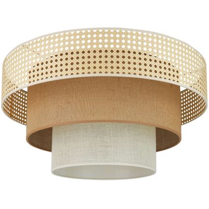 Brilagi - Plafon CEDAR LUNETA 1xE27/15W/230V śr. 45 beżowy/brązowy/kremowy