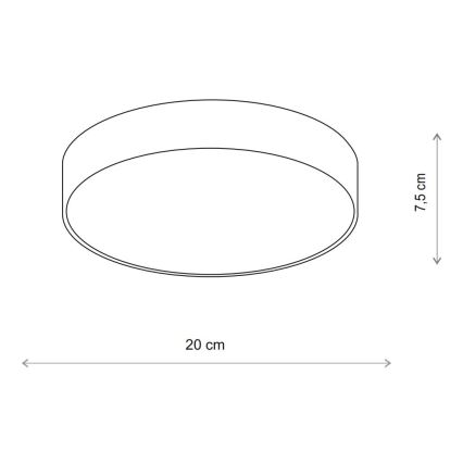 Brilagi - Plafon CLARE 1xE27/40W/230V śr. 20 cm beżowy
