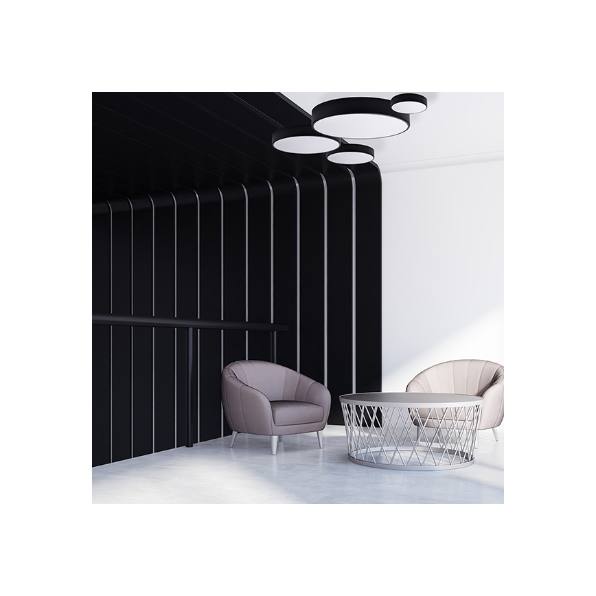 Brilagi - Plafon CLARE 4xE27/24W/230V śr. 50 cm czarny