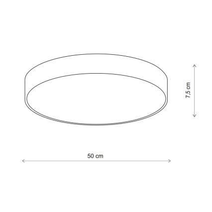 Brilagi - Plafon CLARE 4xE27/40W/230V śr. 50 cm beżowy