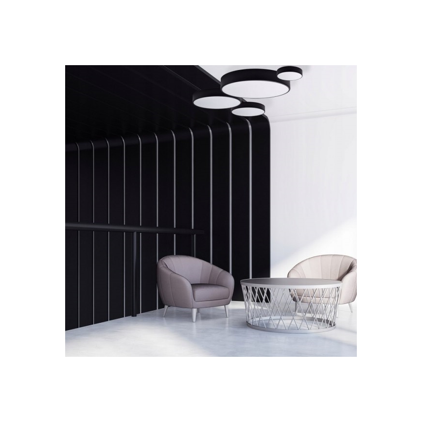 Brilagi - Plafon CLARE 6xE27/24W/230V śr. 80 cm czarny