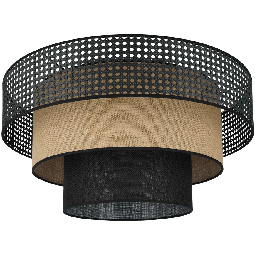 Brilagi - Plafon DAKOTA LUNETA 1xE27/15W/230V śr. 45 cm czarny/beżowy