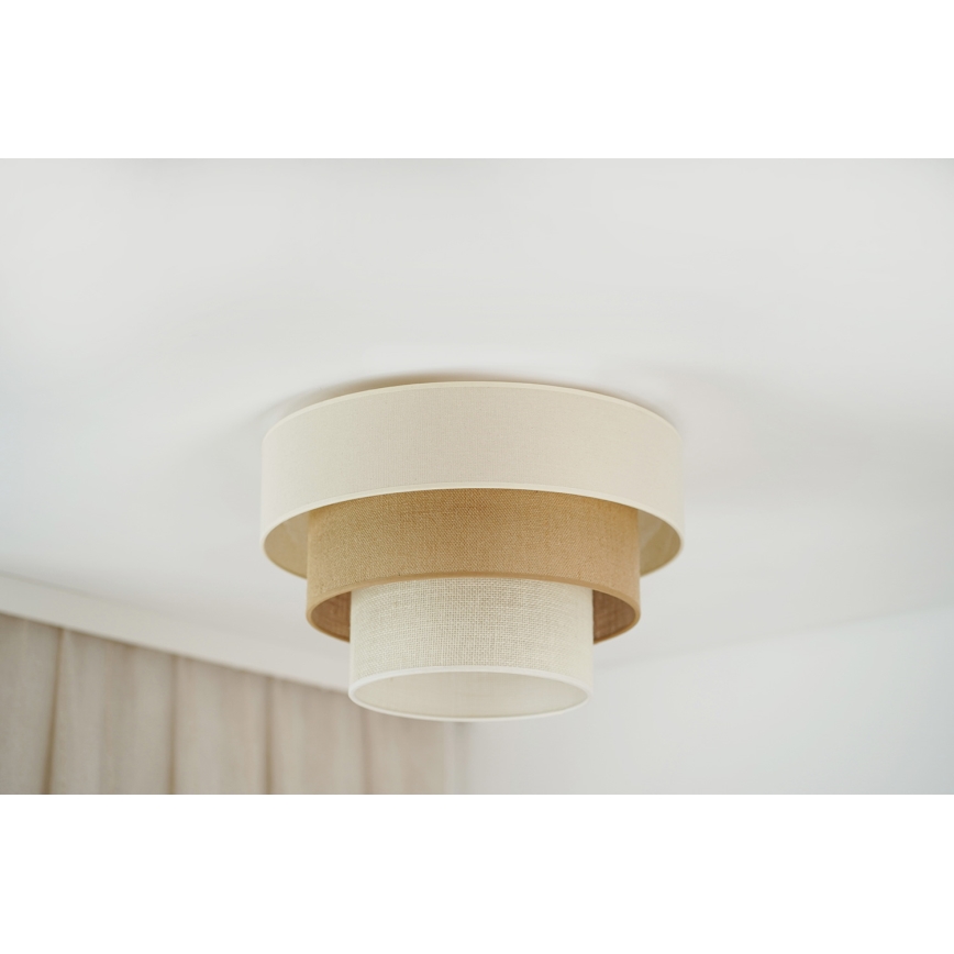 Brilagi - Plafon DENVER LUNETA 1xE27/15W/230V śr. 45 cm beżowy/brązowy/kremowy