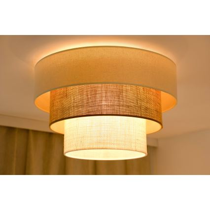 Brilagi - Plafon DENVER LUNETA 1xE27/15W/230V śr. 45 cm beżowy/brązowy/kremowy
