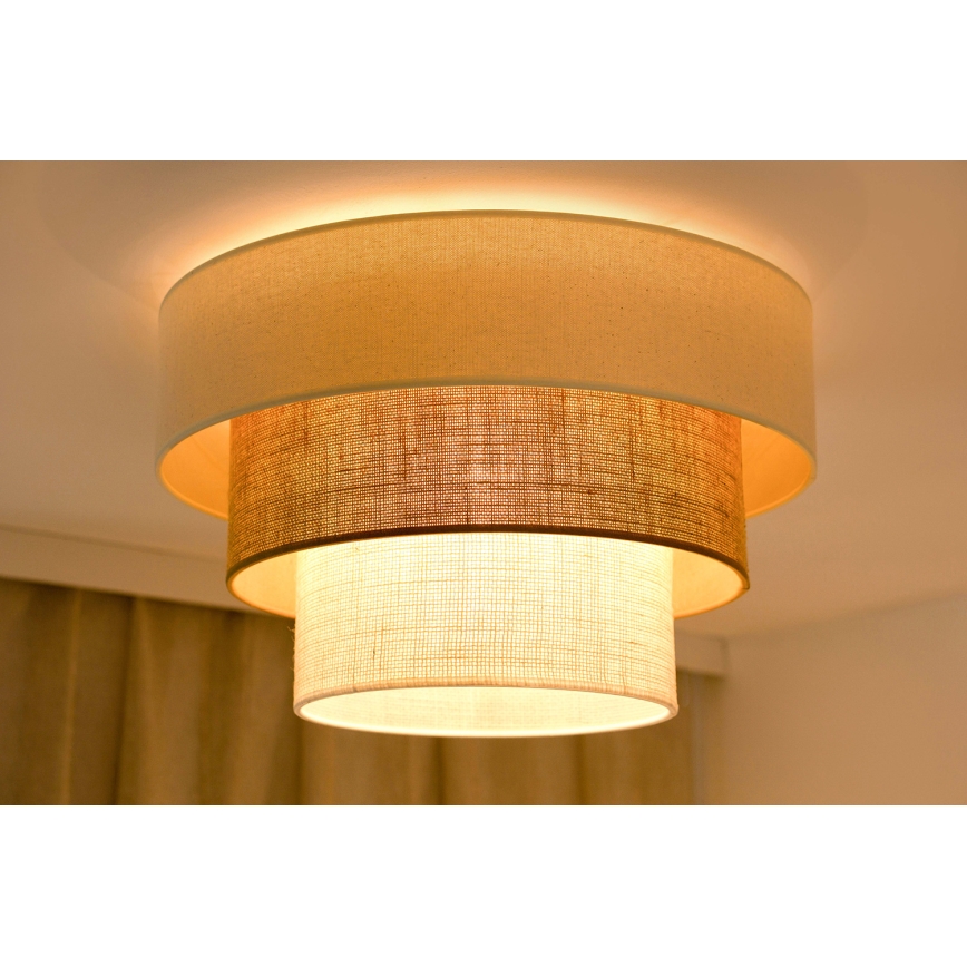 Brilagi - Plafon DENVER LUNETA 1xE27/15W/230V śr. 45 cm beżowy/brązowy/kremowy