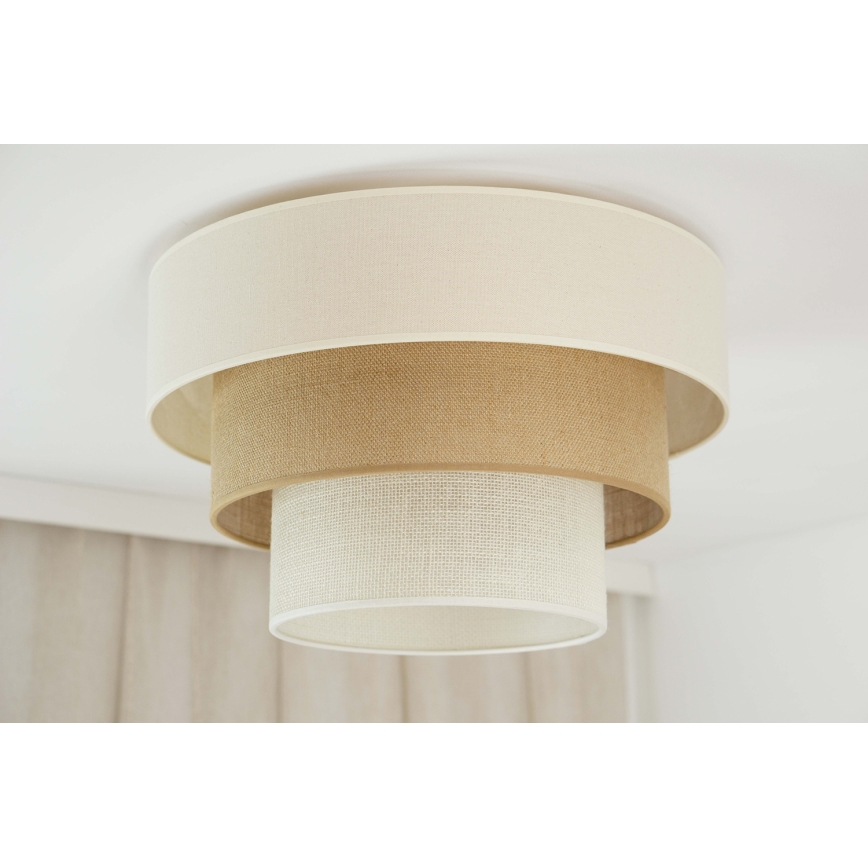 Brilagi - Plafon DENVER LUNETA 1xE27/15W/230V śr. 45 cm beżowy/brązowy/kremowy