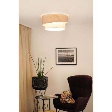 Brilagi - Plafon DOVER SHINE 1xE27/15W/230V śr. 50 cm szary/kremowy