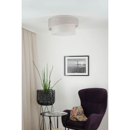 Brilagi - Plafon DOVER SHINE 1xE27/15W/230V śr. 50 cm szary/kremowy