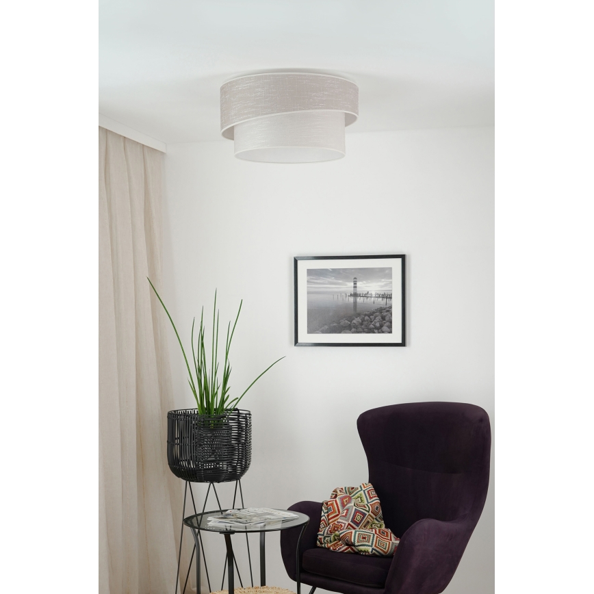 Brilagi - Plafon DOVER SHINE 1xE27/15W/230V śr. 50 cm szary/kremowy
