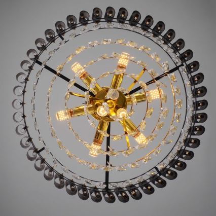 BRILAGI - Plafon ECLIPSE 9xE14/10W/230V śr. 58 cm złota/czarna