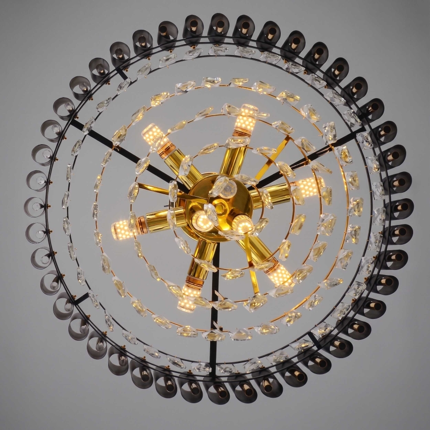 BRILAGI - Plafon ECLIPSE 9xE14/10W/230V śr. 58 cm złota/czarna