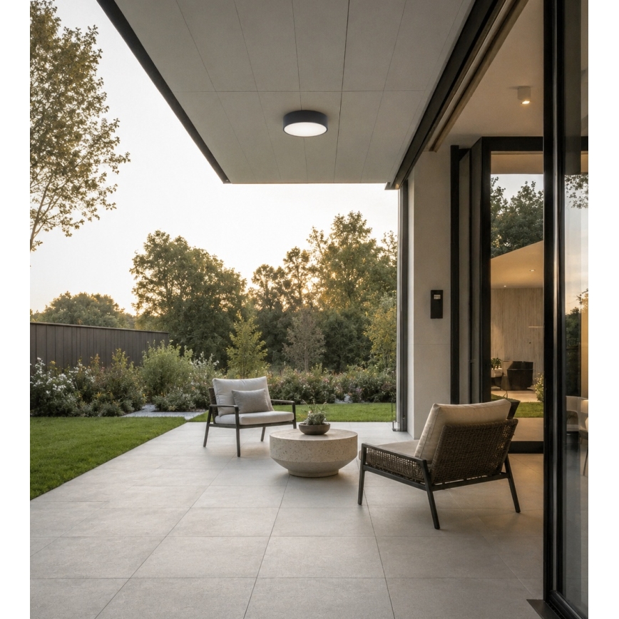 Brilagi - Plafon łazienkowy CLARE 1xE27/24W/230V Ø 20 cm antracyt IP54