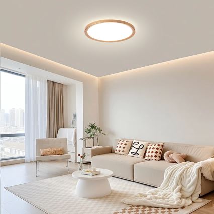 Brilagi - Oprawa sufitowa LED do łazienki ULTRA SLIM LED/24W/230V Ø 42 cm różowe złoto IP54