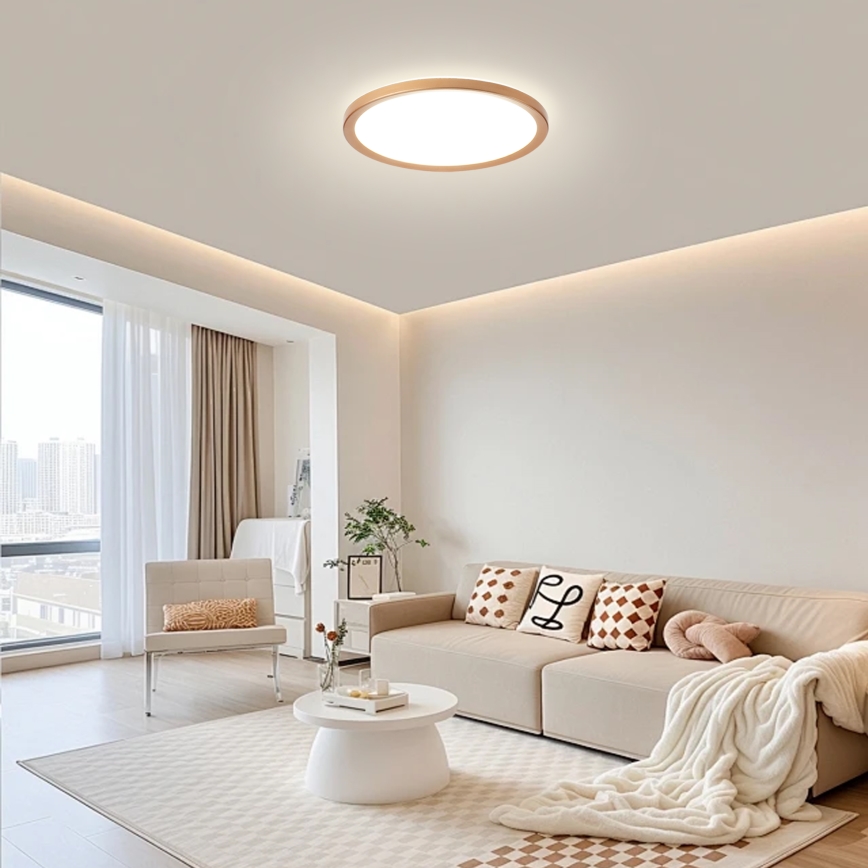 Brilagi - Oprawa sufitowa LED do łazienki ULTRA SLIM LED/24W/230V Ø 42 cm różowe złoto IP54