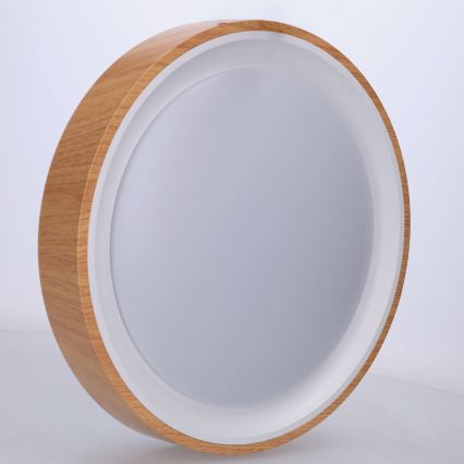 Brilagi - LED lampa sufitowa FLOCO LED/24W/230V śr. 30 cm dekor drewna/biały