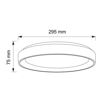 Brilagi - LED lampa sufitowa FLOCO LED/24W/230V śr. 30 cm dekor drewna/biały