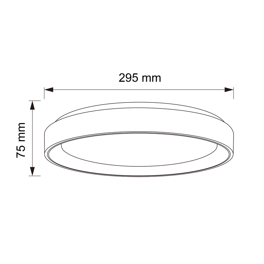 Brilagi - LED lampa sufitowa FLOCO LED/24W/230V śr. 30 cm dekor drewna/biały