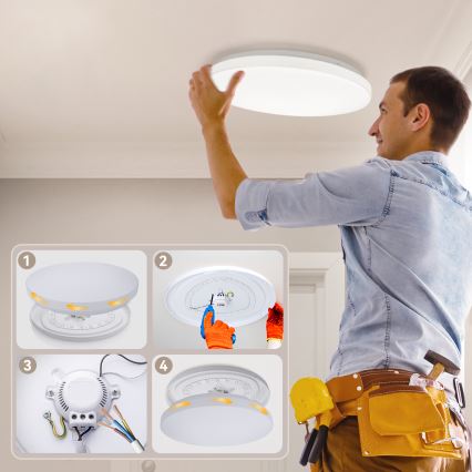Brilagi - Plafon LED MILKY WAY LED/24W/230V 3000/4000/6500K śr. 38 cm