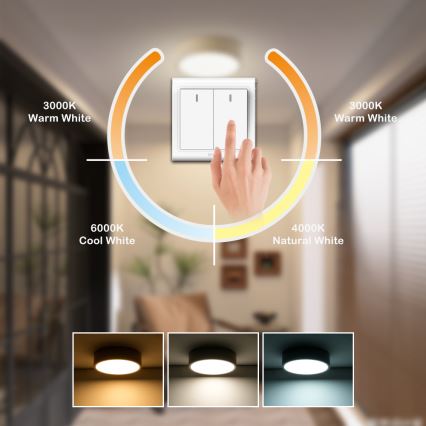 Brilagi - Oprawa sufitowa LED POOL LED/18W/230V 3000/4500/6000K śr. 20 cm beżowa
