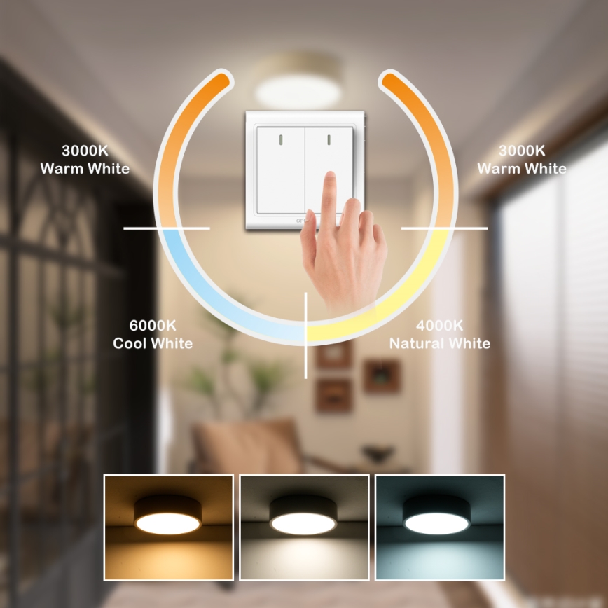 Brilagi - Oprawa sufitowa LED POOL LED/18W/230V 3000/4500/6000K śr. 20 cm beżowa