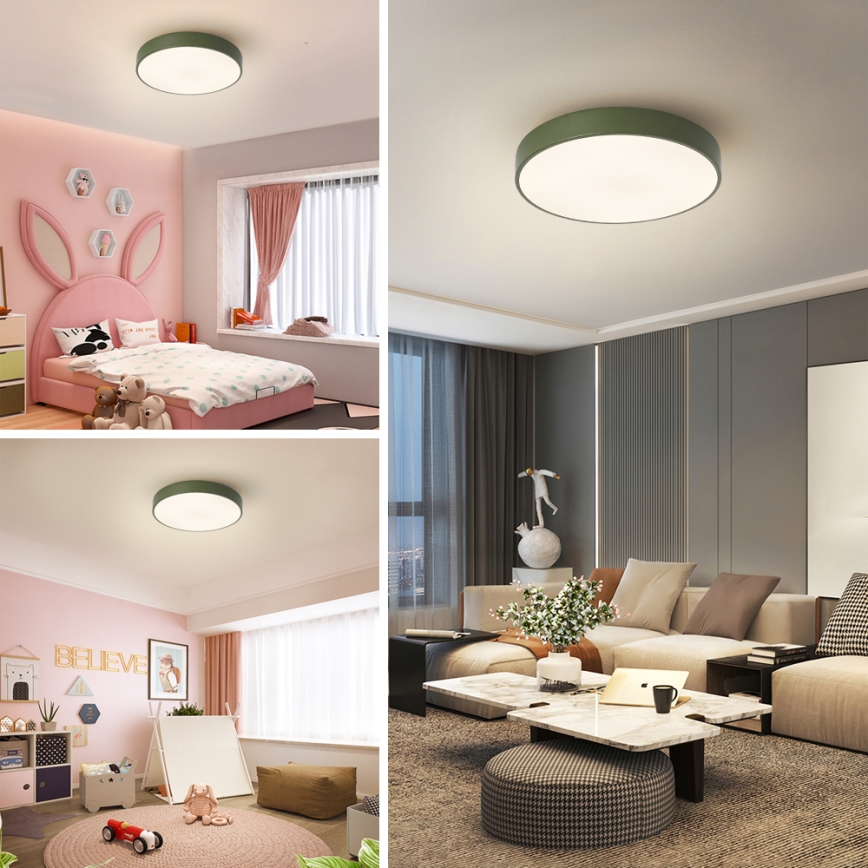 Brilagi - Plafon sufitowy POOL LED/36W/230V 3000/4000/6000K śr. 30 cm zielony
