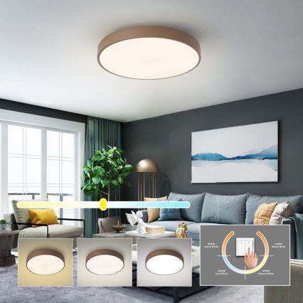 Brilagi - Oprawa sufitowa LED POOL LED/60W/230V 3000/4000/6000K śr. 50 cm brązowa